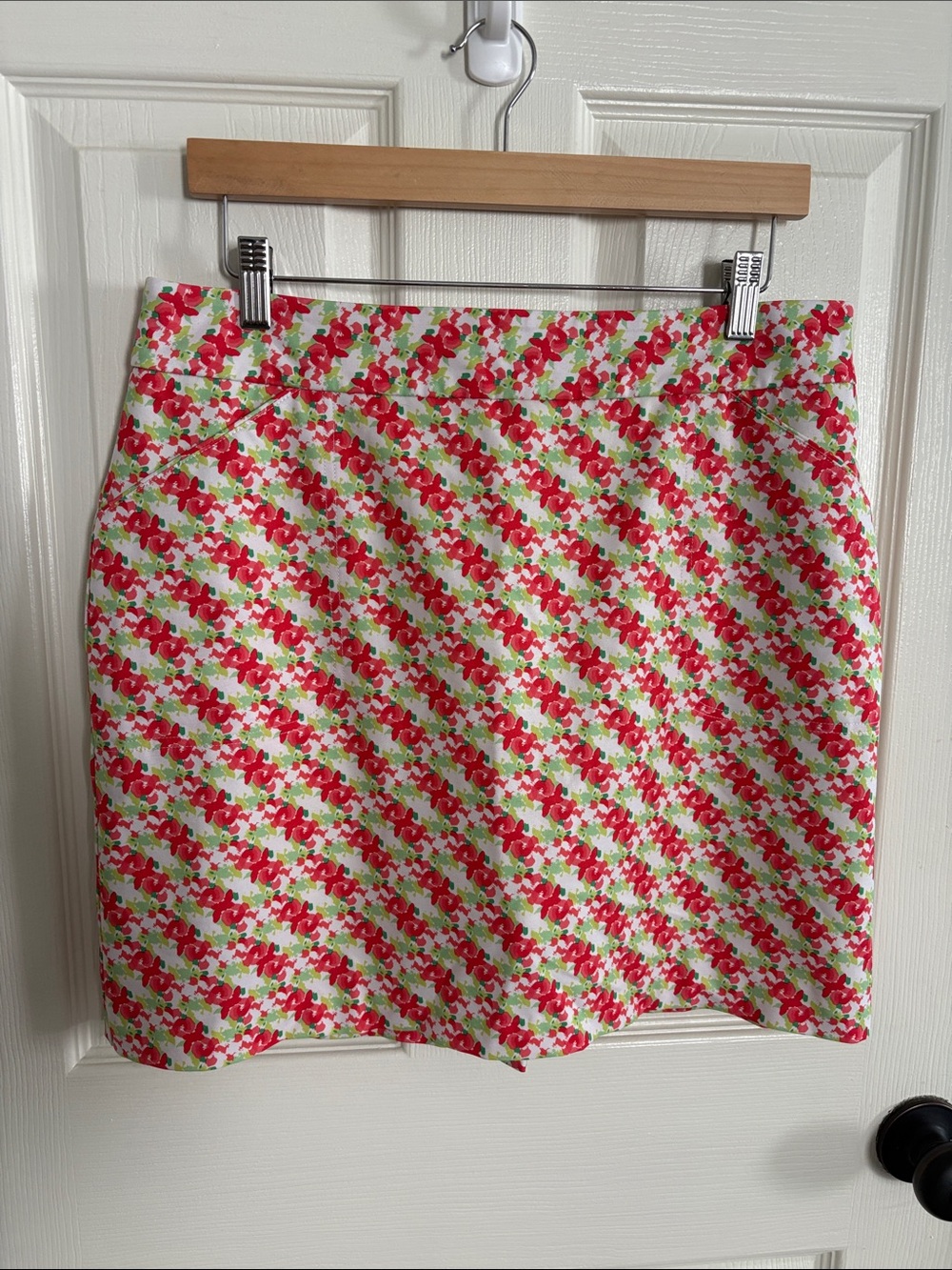 Peter Millar Pink and Green Floral-Print Mini Skort